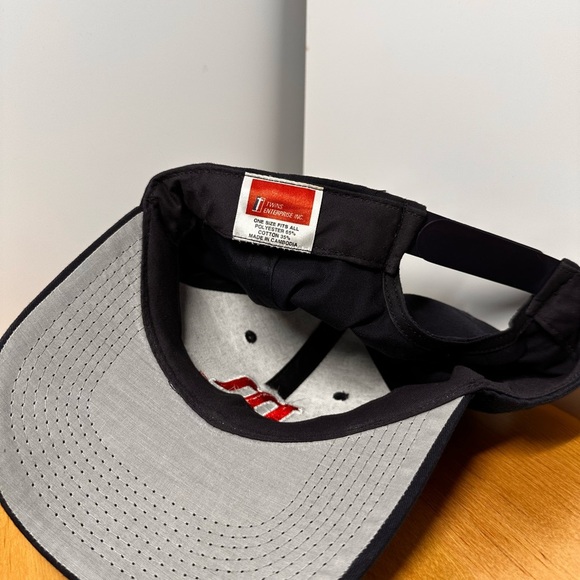 Navy Blue Cap with Red Logo - Picture 2 of 2